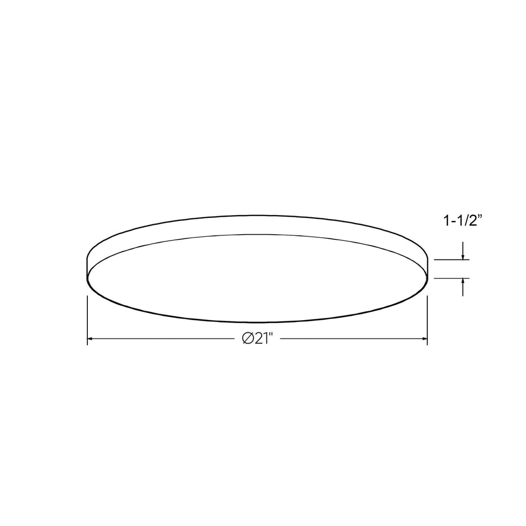 Fusion 21in Trimless flush mount, 5CCT