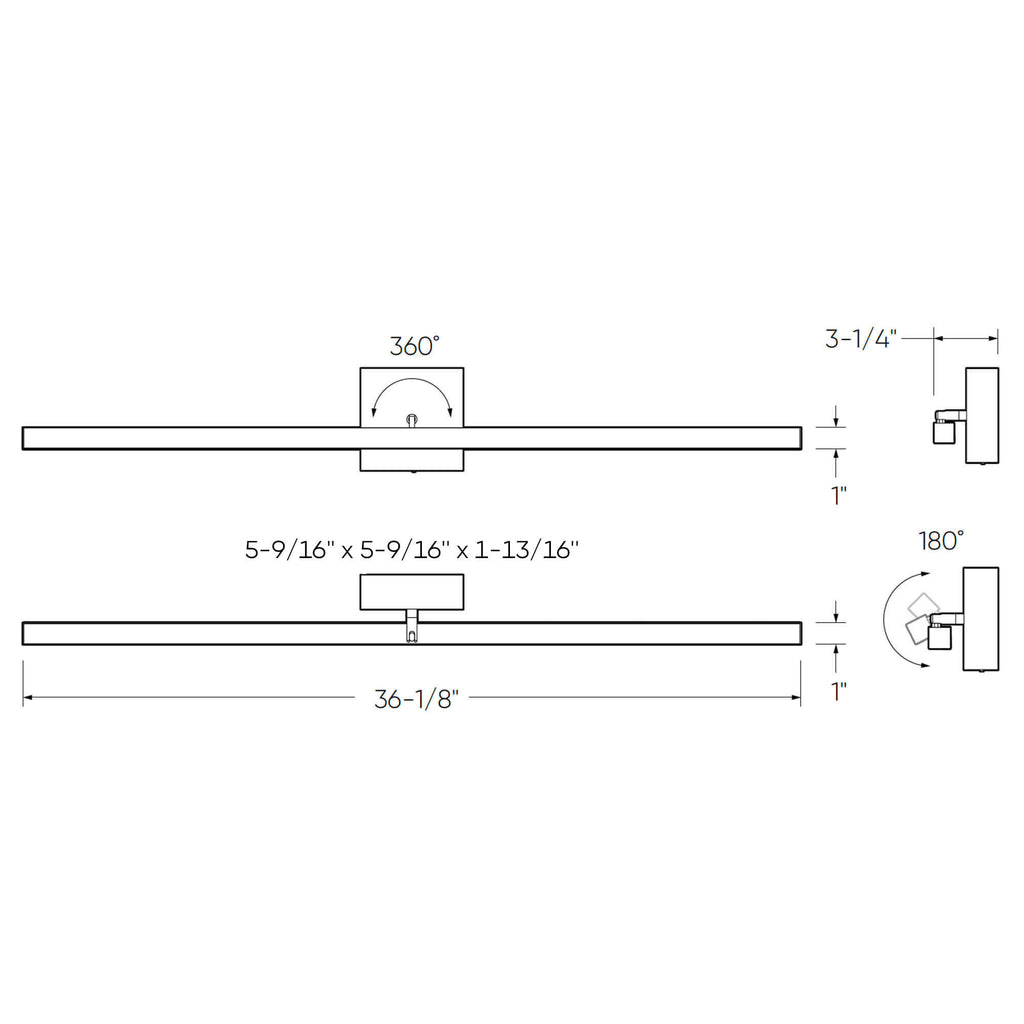 Linear Swivel Vanity Sconce