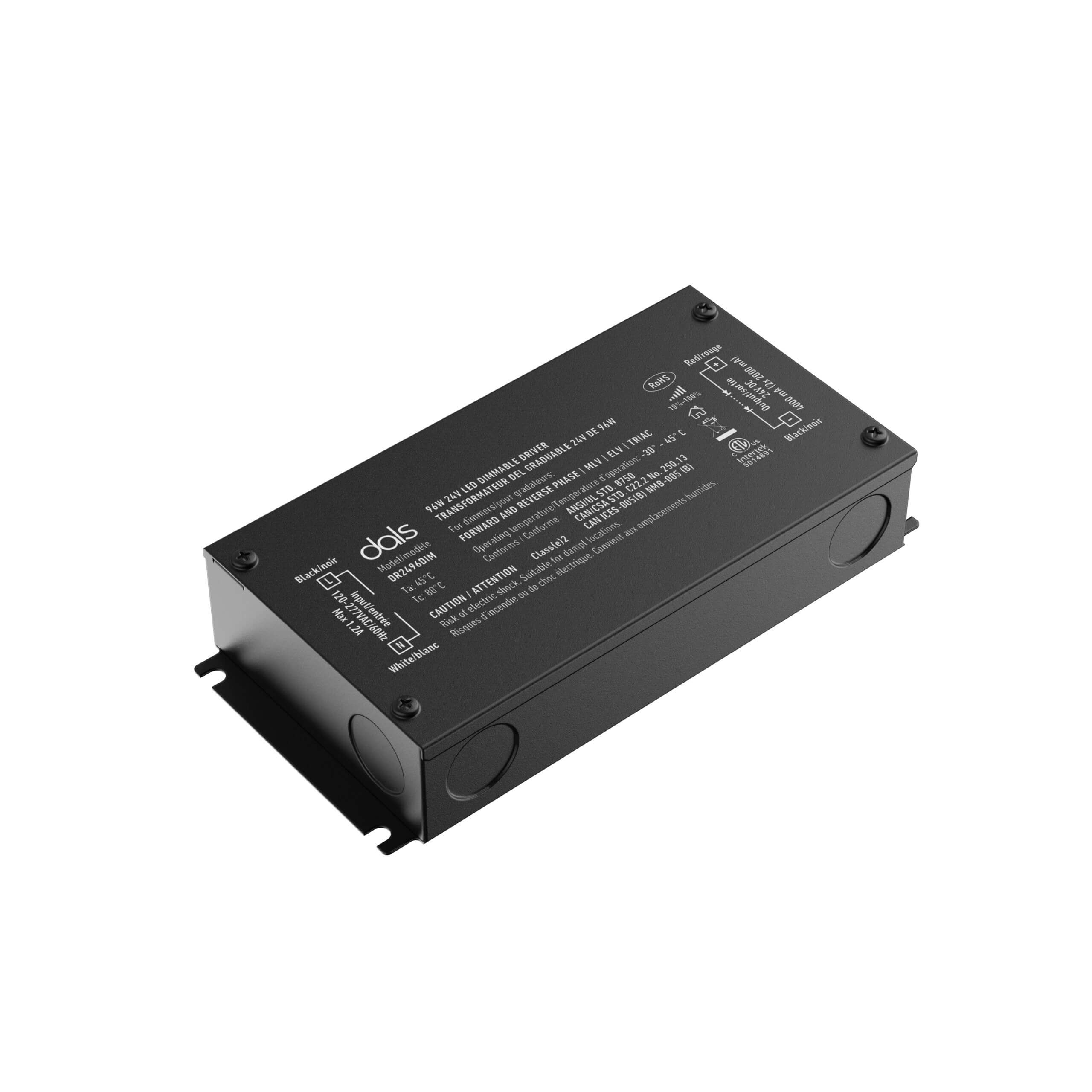 24W 24V Dimmable hardwired driver, one output
