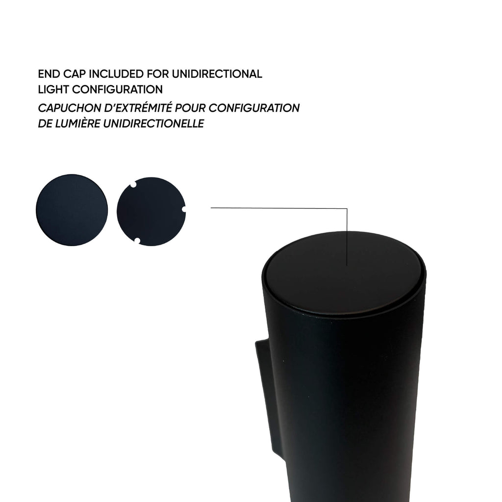 4in Round Wall Sconce, 120v, Triac - Black