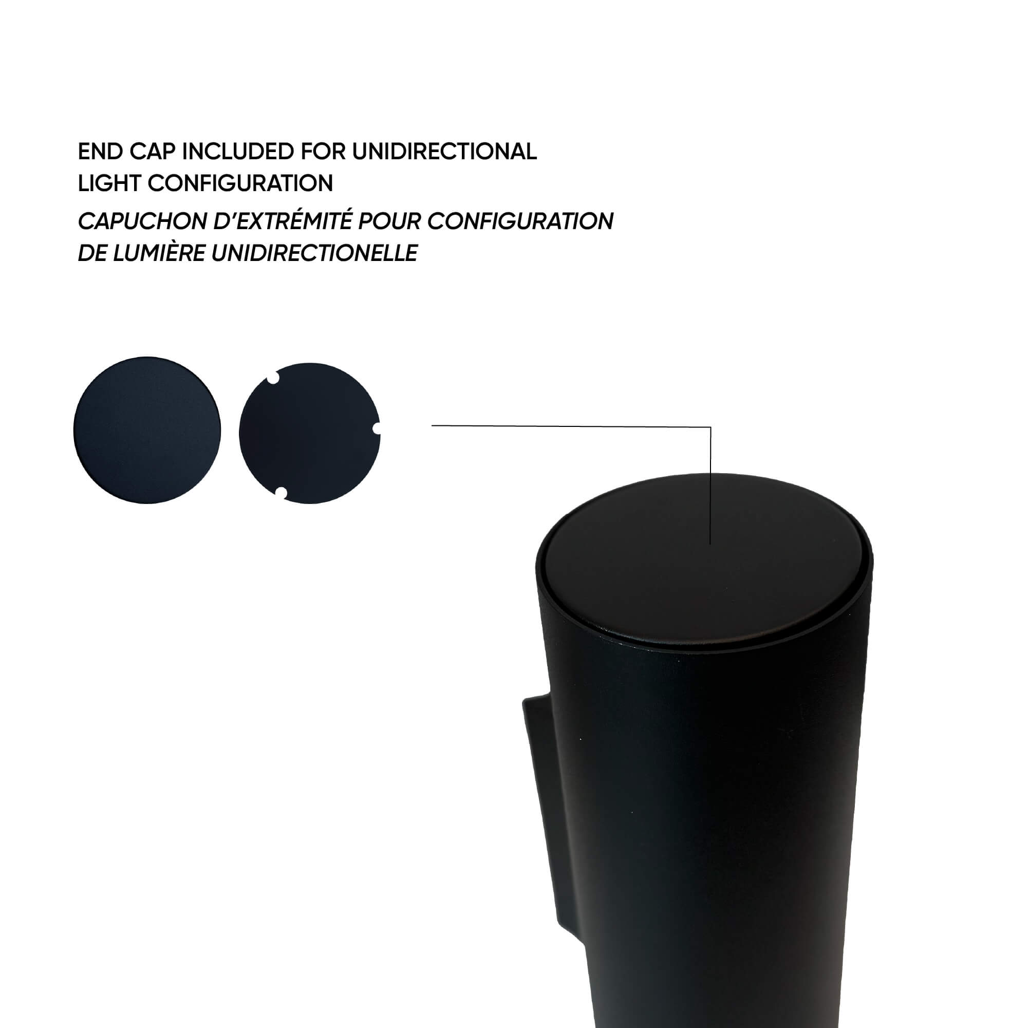 4in Round Wall Sconce, 120-347v, 0-10v dim - Black