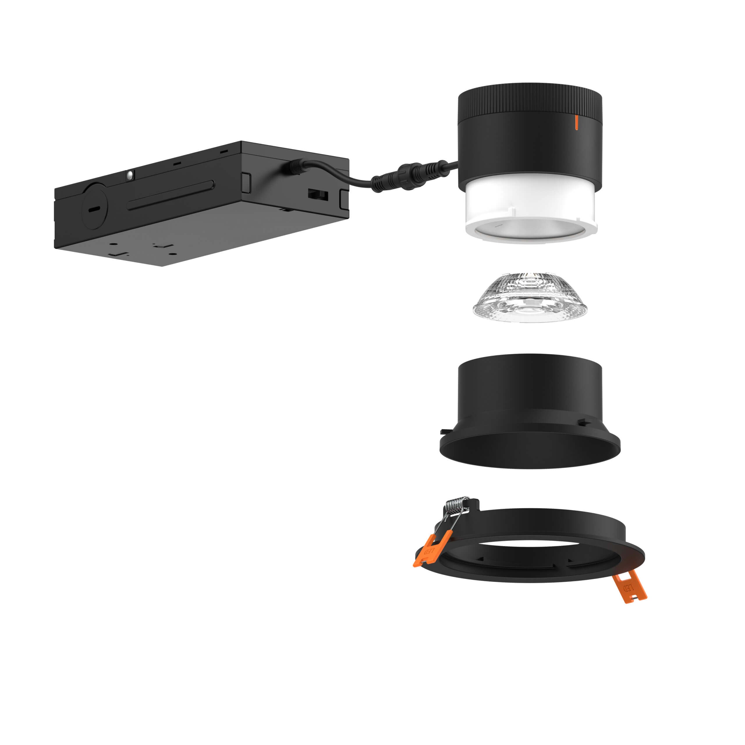 4in light module and universal driver-20/35/60 Degree Lens-Gimbal(AZ, BK,WH,GD) W/Trim (BK,WH,GD)
