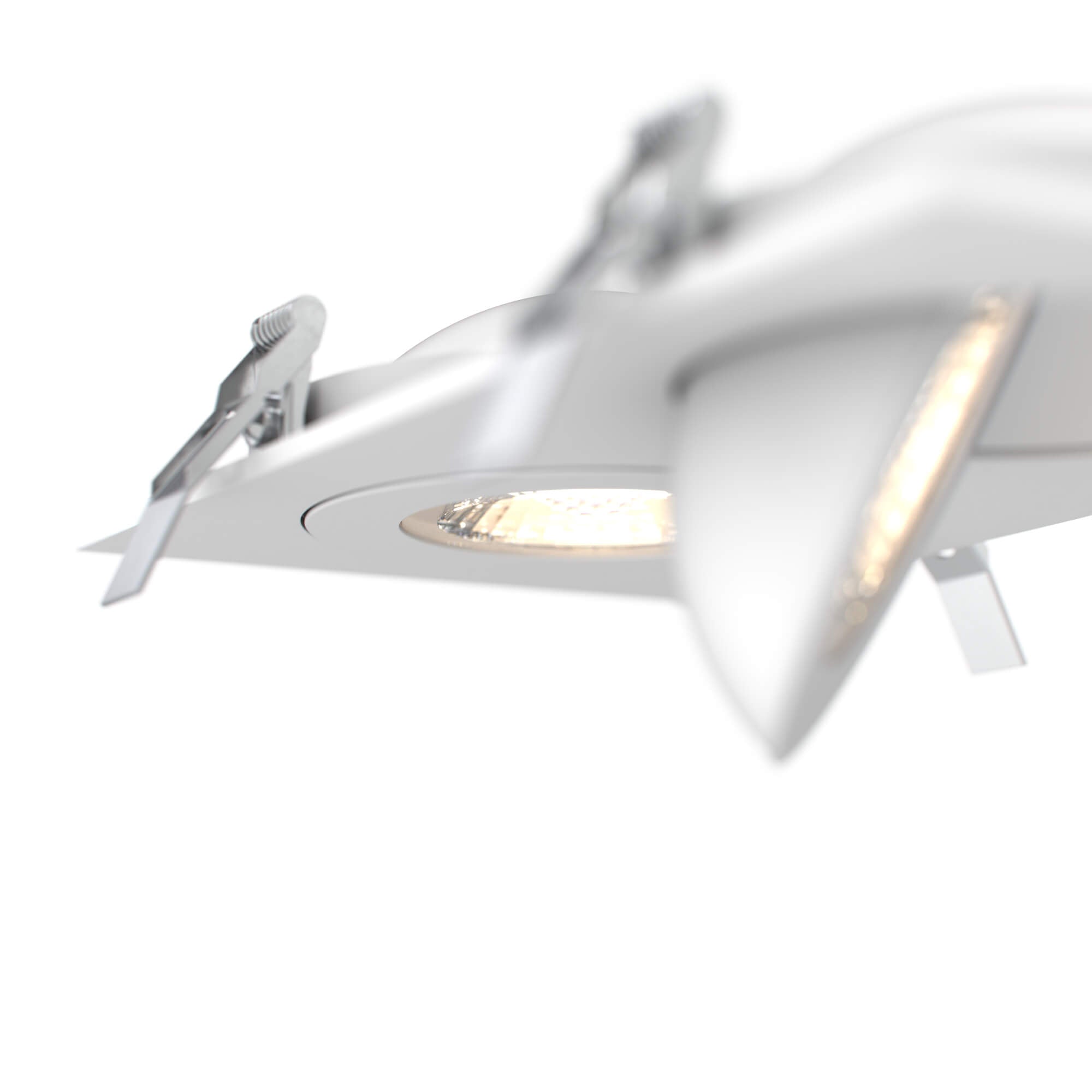 Double 4" Flat Recessed LED Gimbal Light
