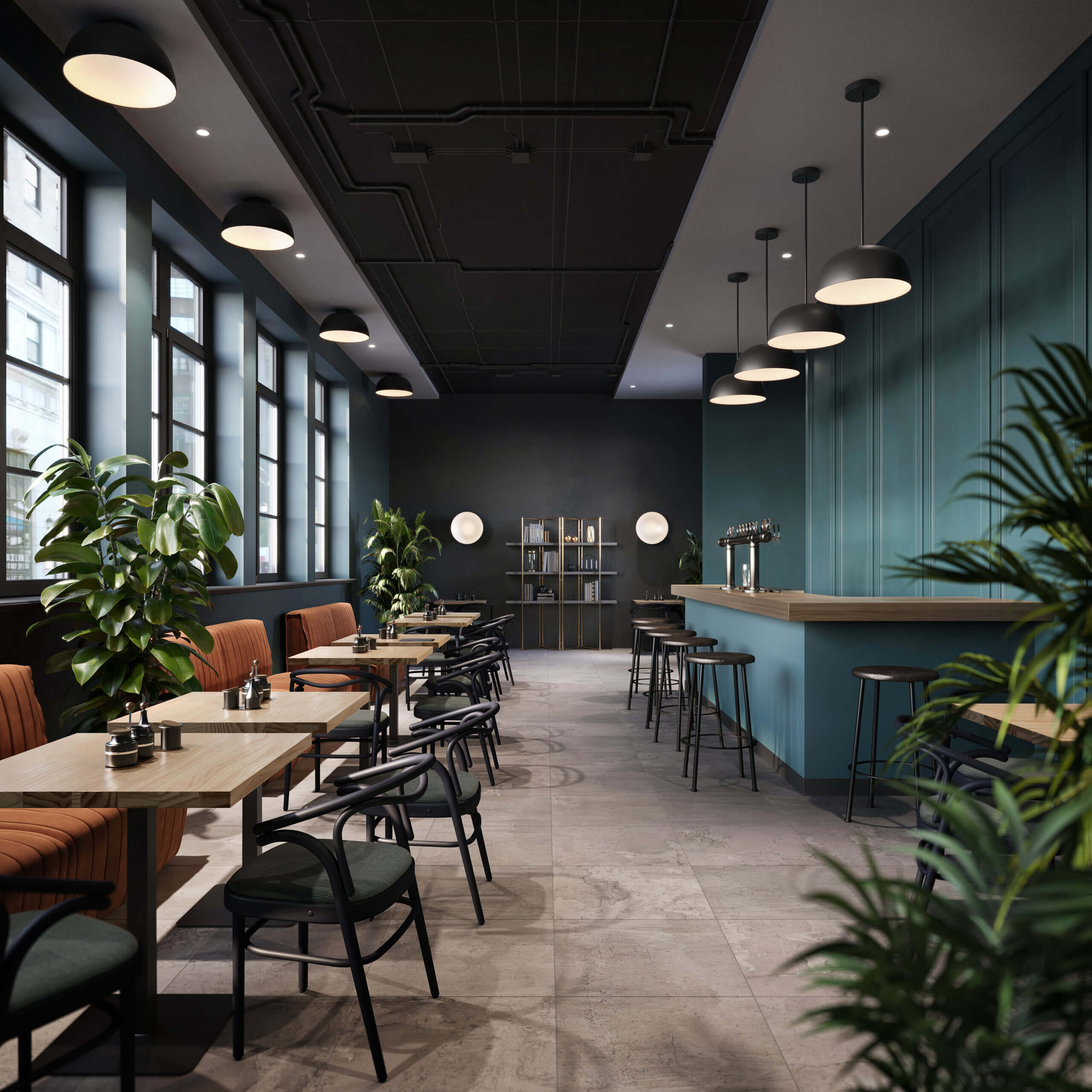 Pendant/Plafonnier 2-en-1 20 po — Noir (universel)