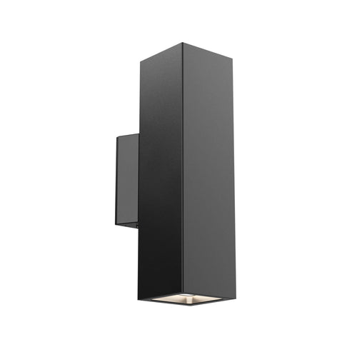 4in Square Wall Sconce, 120v, Triac - Black