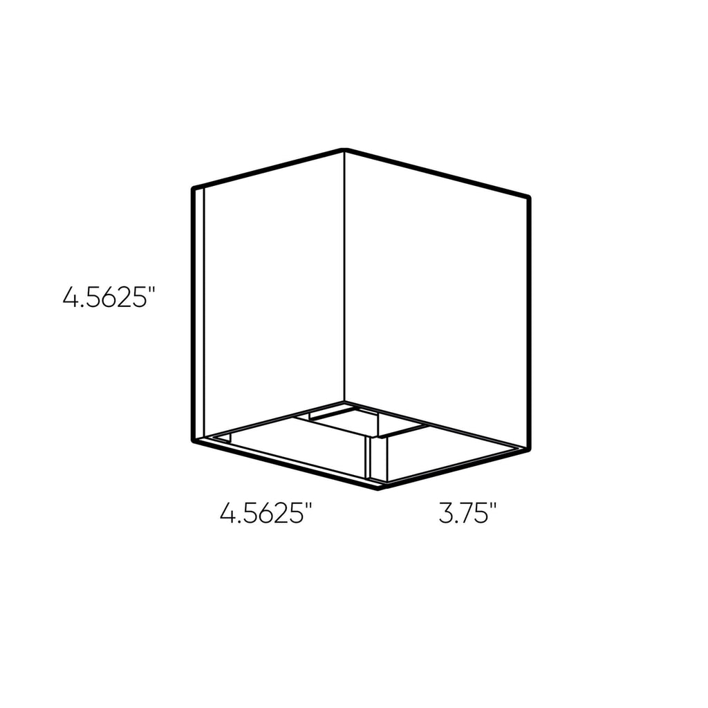 Square adjustable up and down 5CCT LED wall sconce