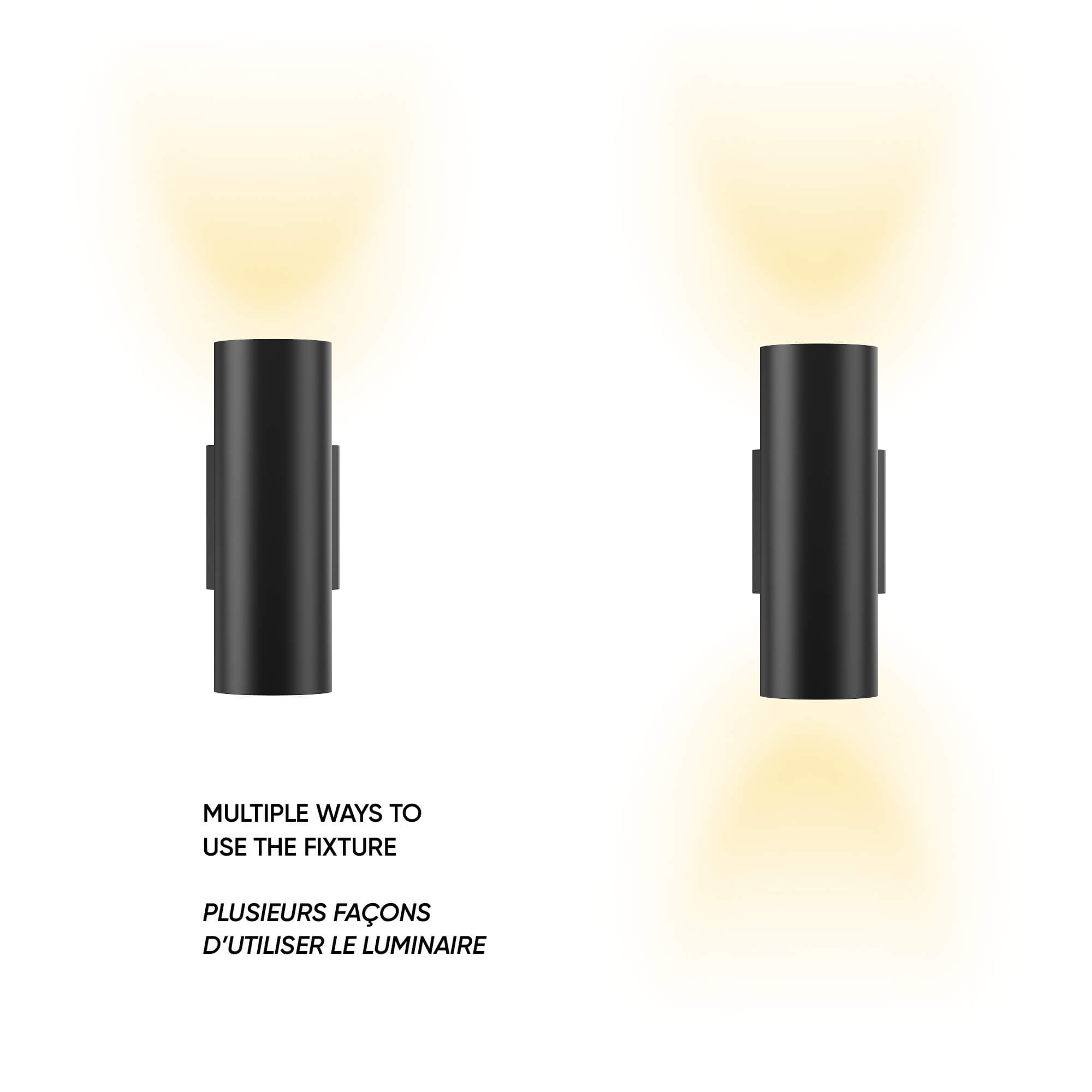 4in Round Wall Sconce, 120-347v, 0-10v dim - Black