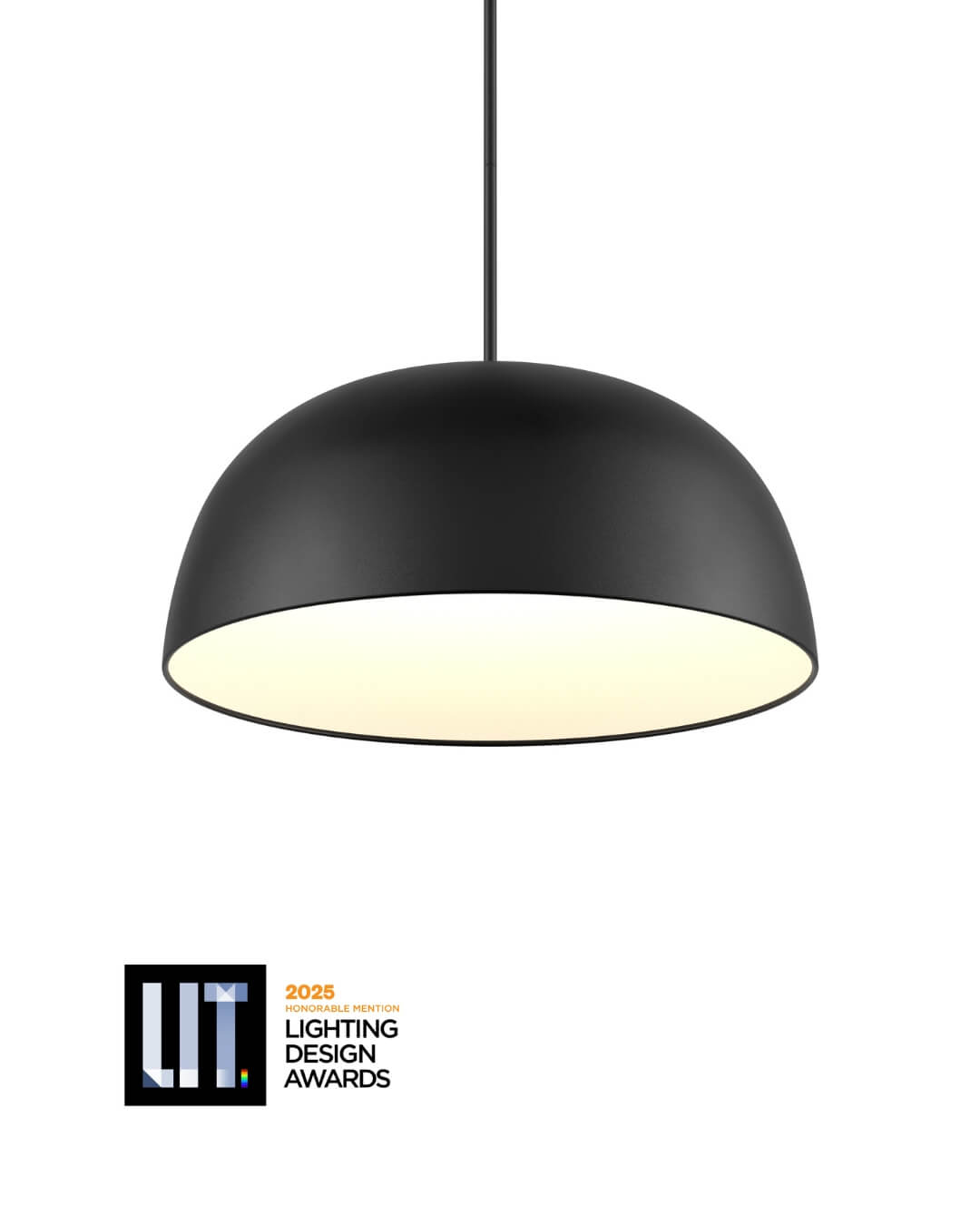 Pendant/Plafonnier 2-en-1 20 po — Noir (universel)
