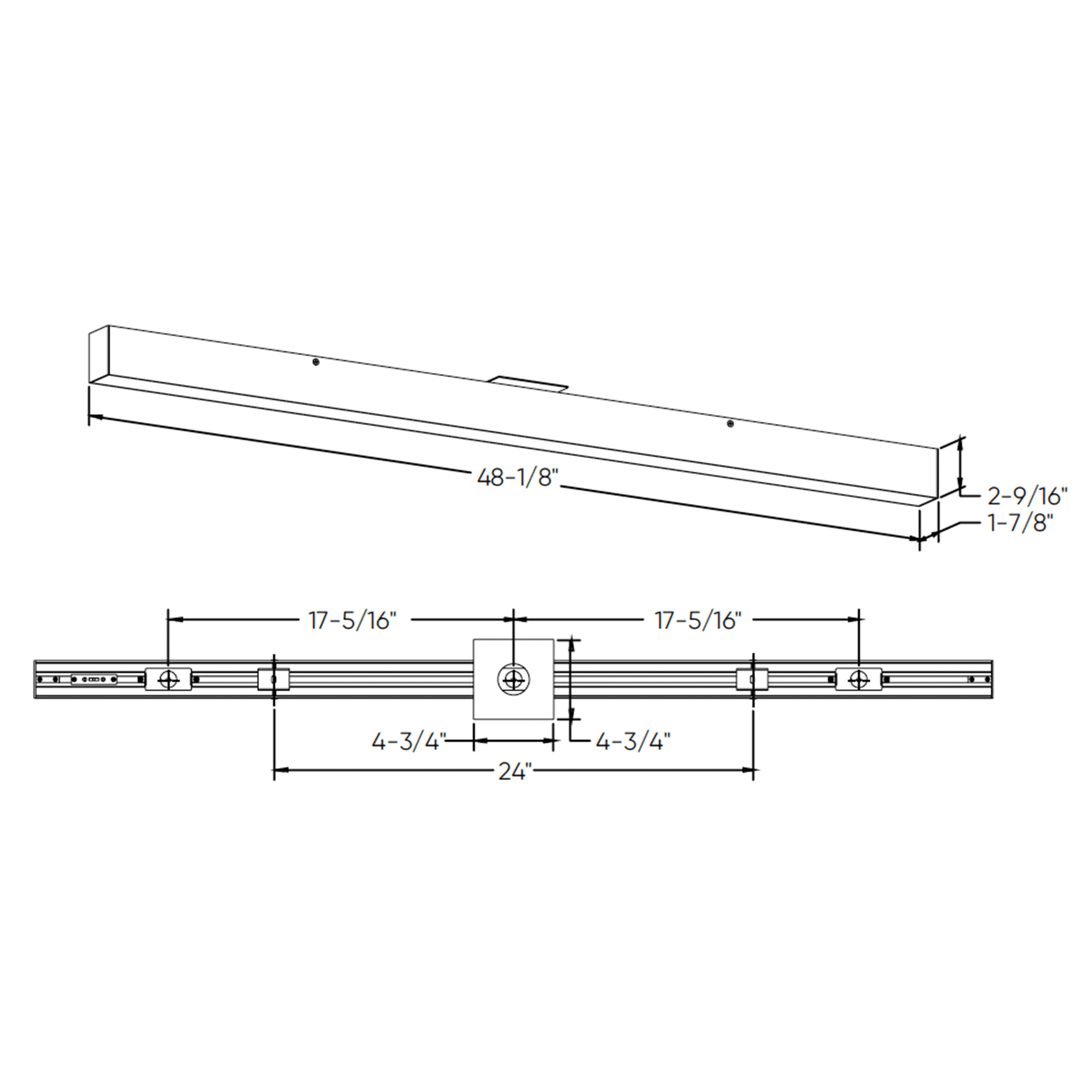 48in Linear flush mount, 5CCT