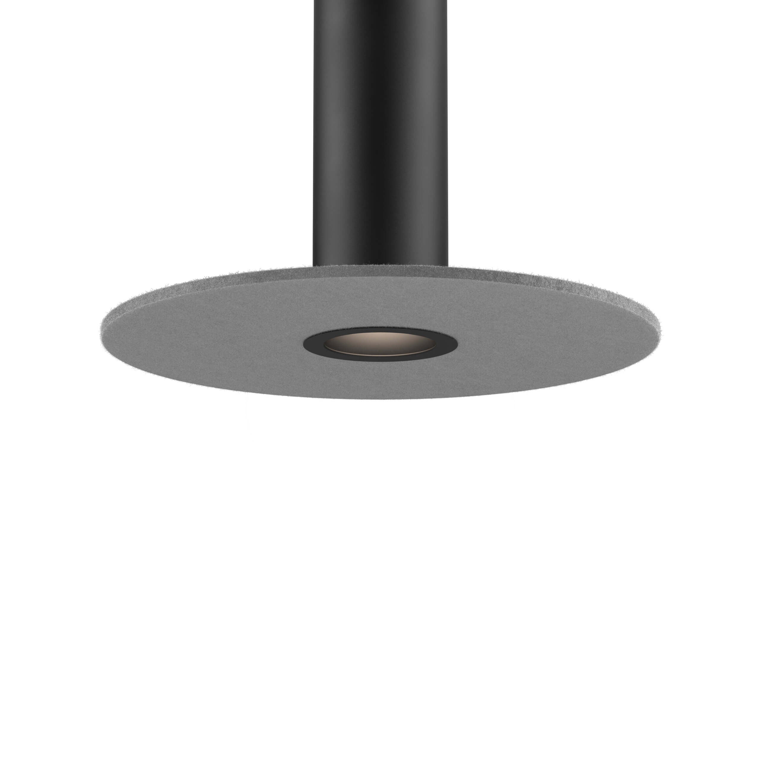 Black mounting reflector and 24in felt disk Medium gray for PILXX
