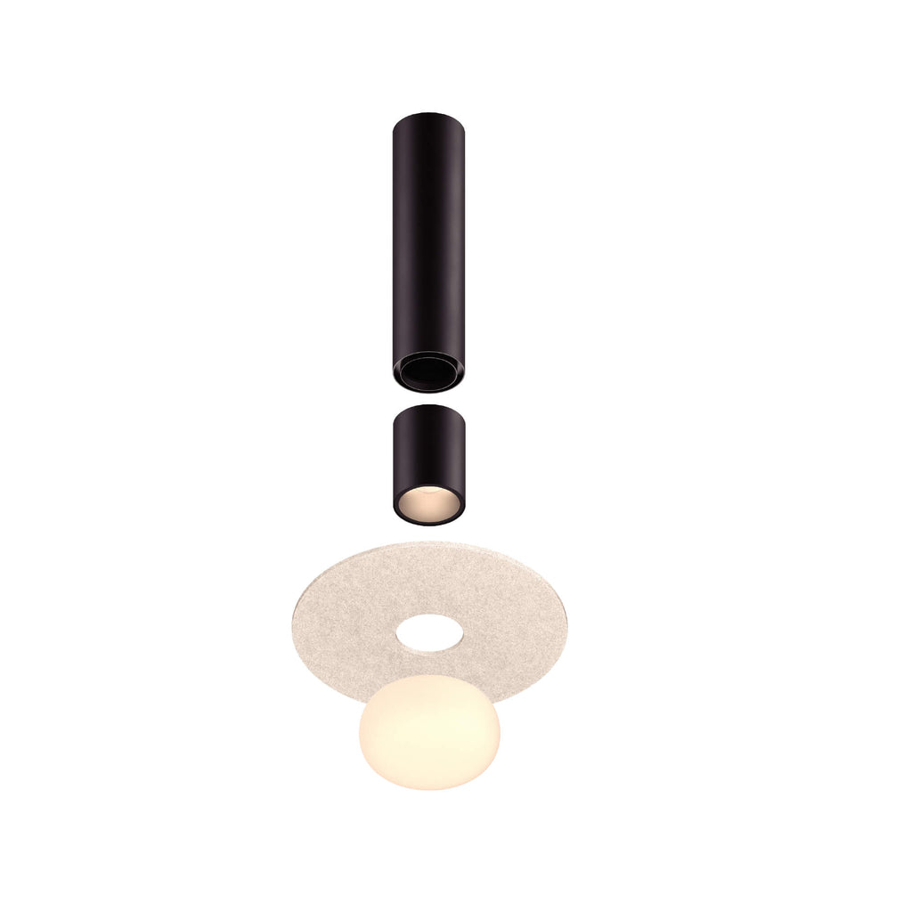 Black mounting reflector and 24in felt disk Dark blue for PILXX