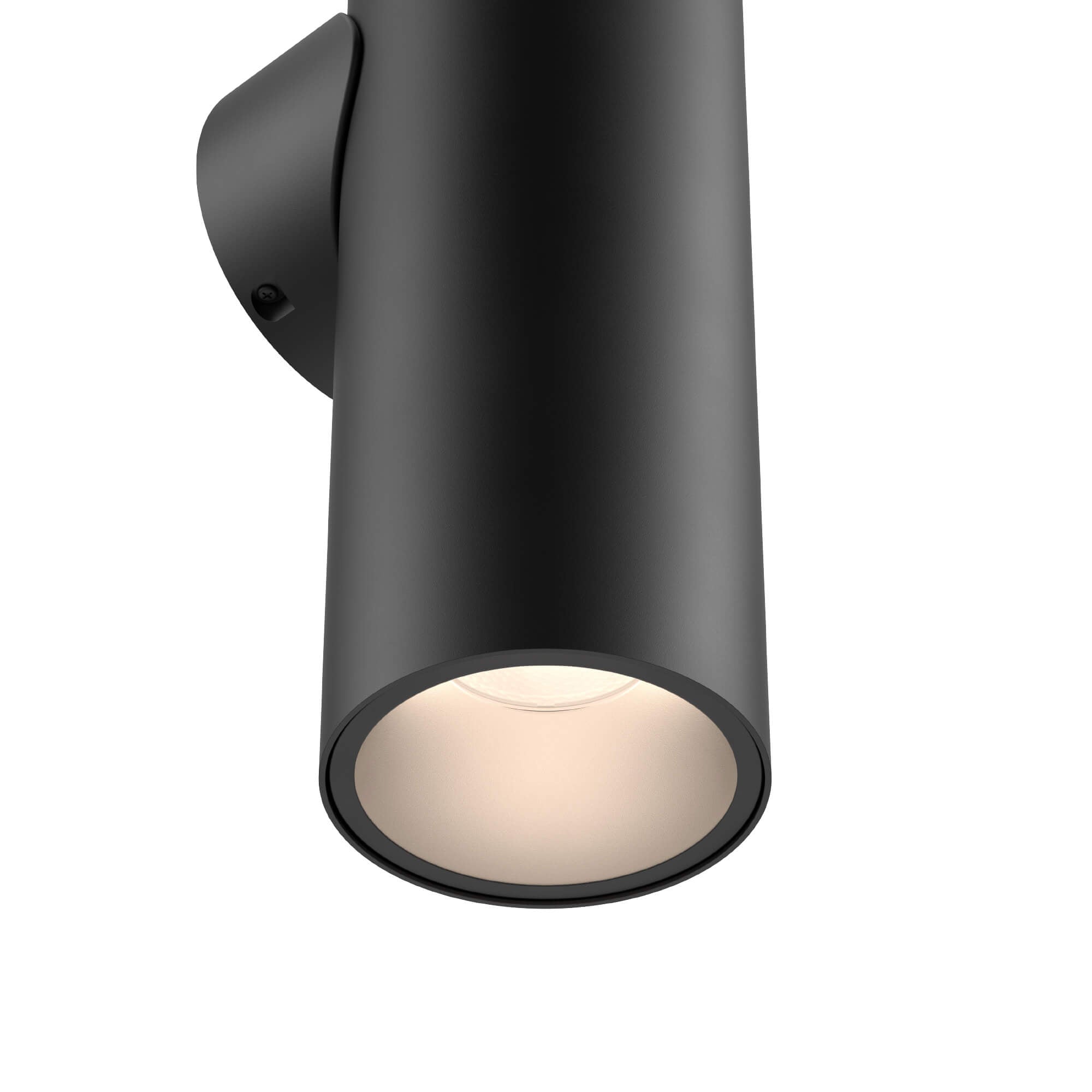 24in round wall sconce, universal driver, 5CCT, 3-Position Switch - Black