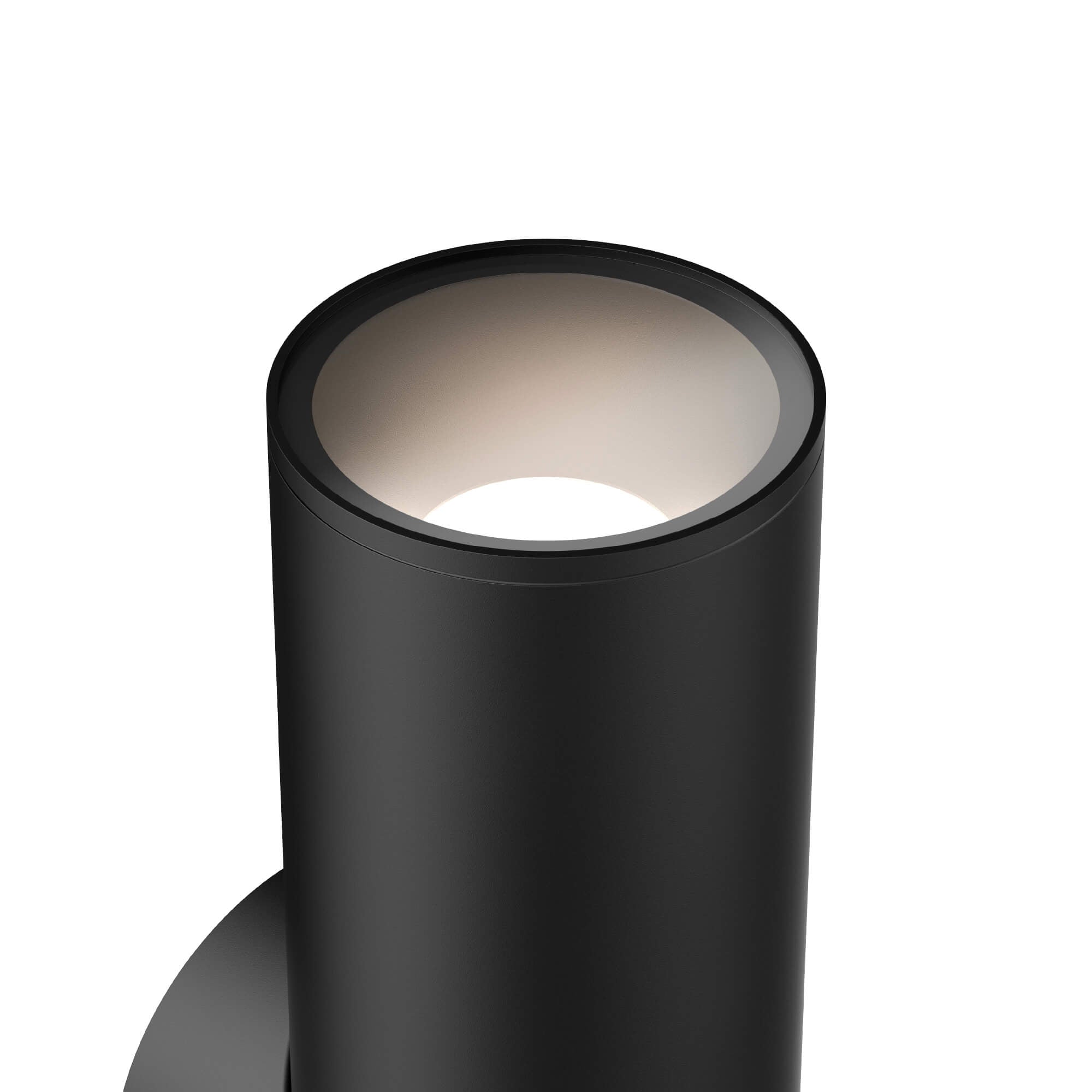 24in round wall sconce, universal driver, 5CCT, 3-Position Switch - Black