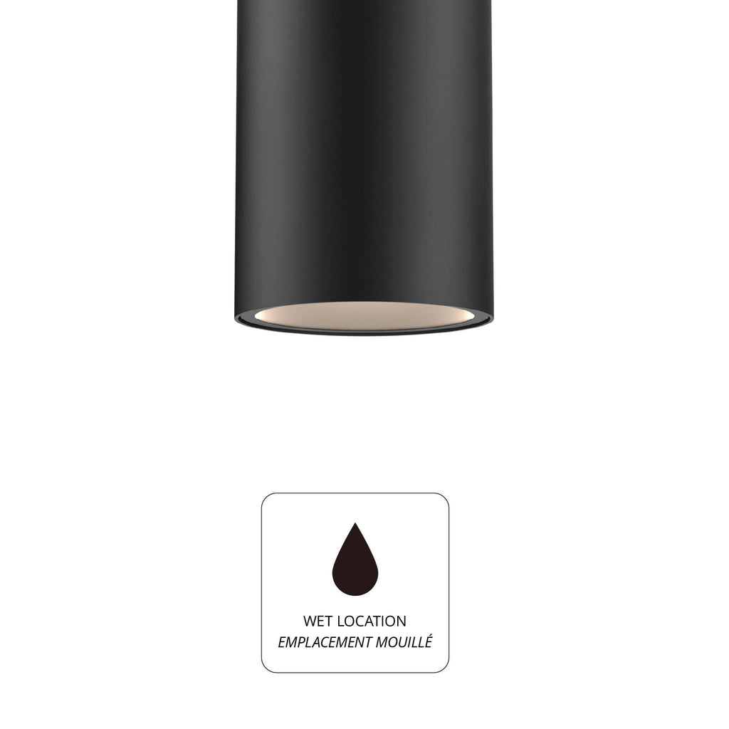 24in round wall sconce, universal driver, 5CCT, 3-Position Switch - Black