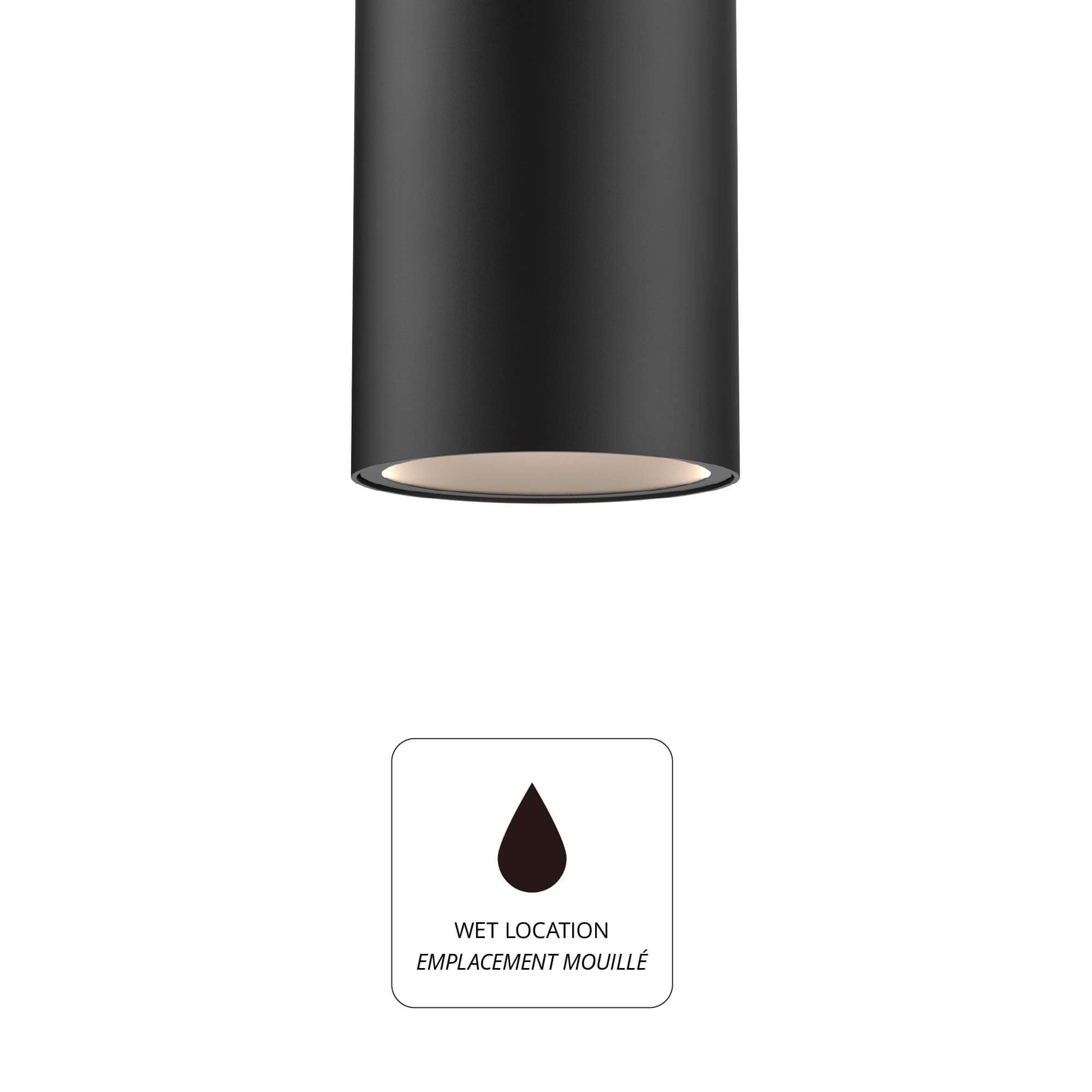 24in round wall sconce, universal driver, 5CCT, 3-Position Switch - Black