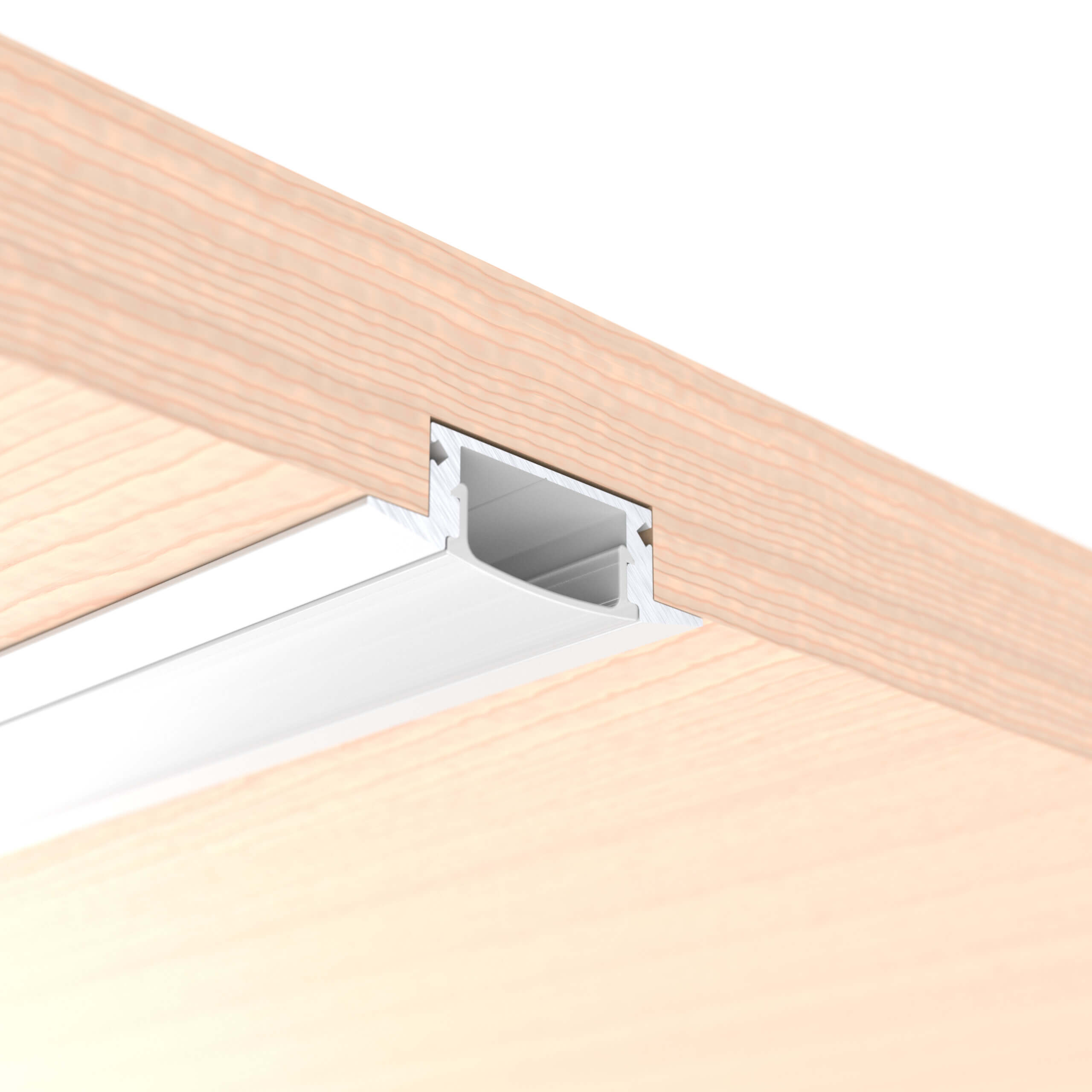 3FT Aluminum extrusion Recessed - Black