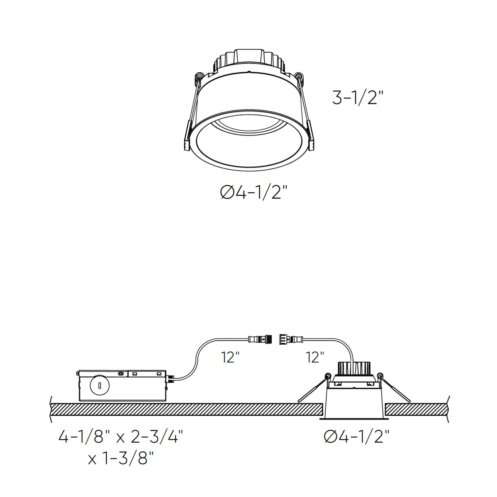 4 Inch Round Indoor/Outdoor Regressed Gimbal Down Light