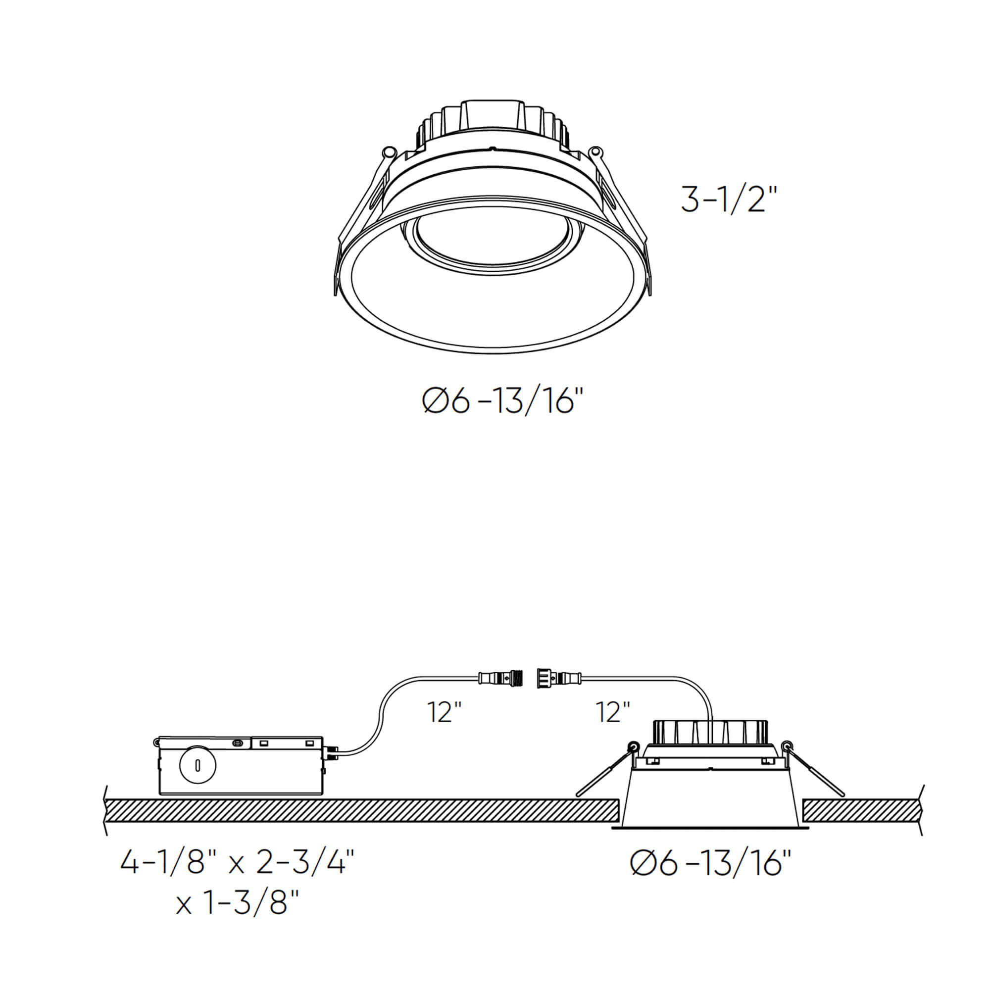 6 Inch Round Indoor/Outdoor Regressed Gimbal Down Light