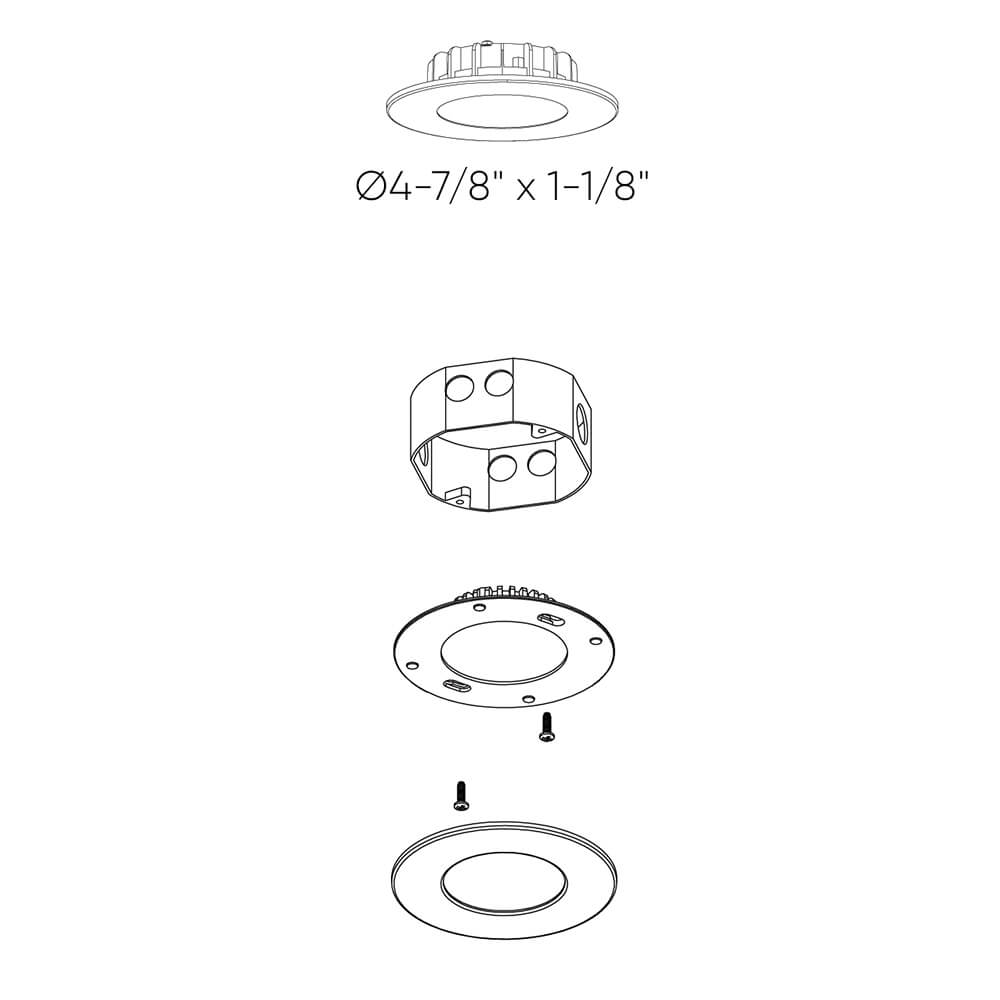 4 Inch Recessed Retrofit LED Light, 5CCT