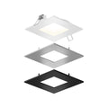 SPN4SQ-CC-3T – Recessed square panel light with included trims – WH,SN, BK,GD