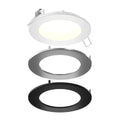 SPN6-CC-3T – Recessed panel light with included trims – WH,SN, BK,GD