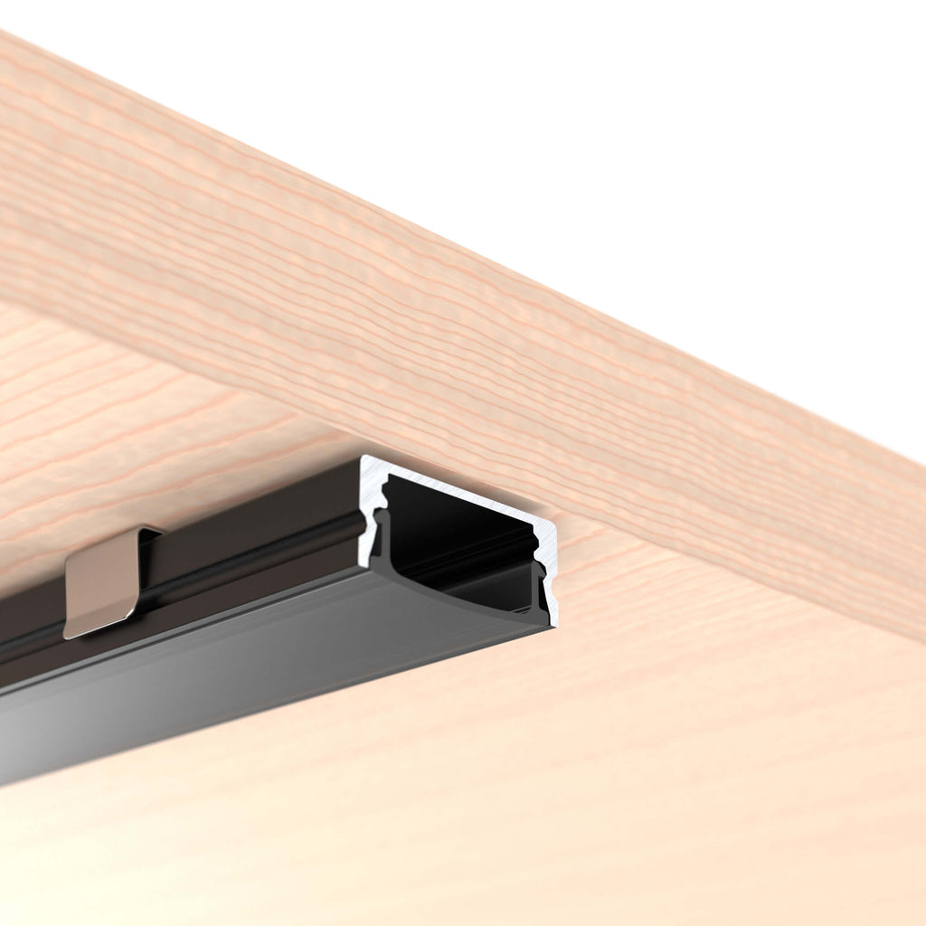 3FT Aluminum extrusion Surface mounted - Black