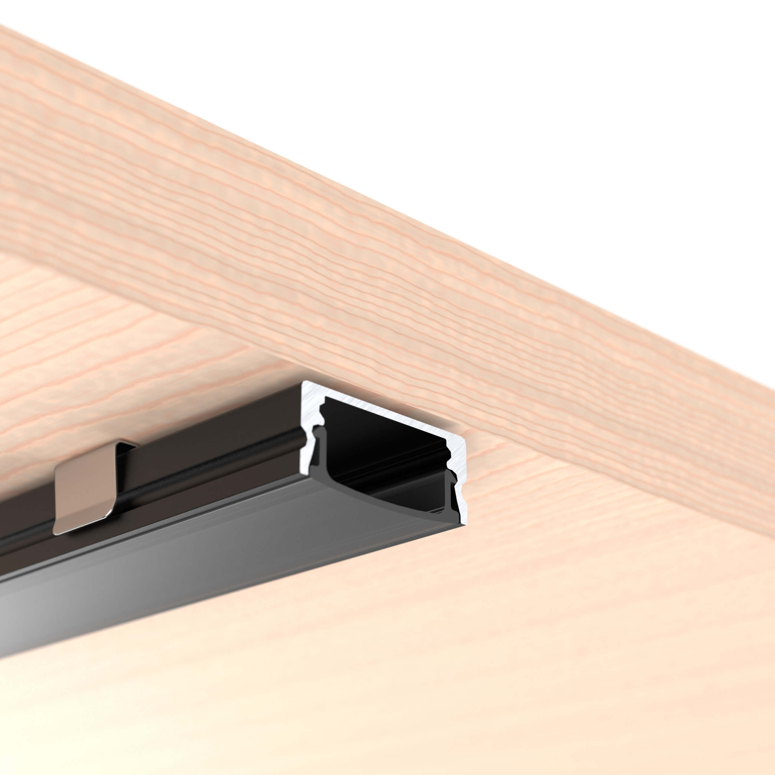 3FT Aluminum extrusion Surface mounted - Black