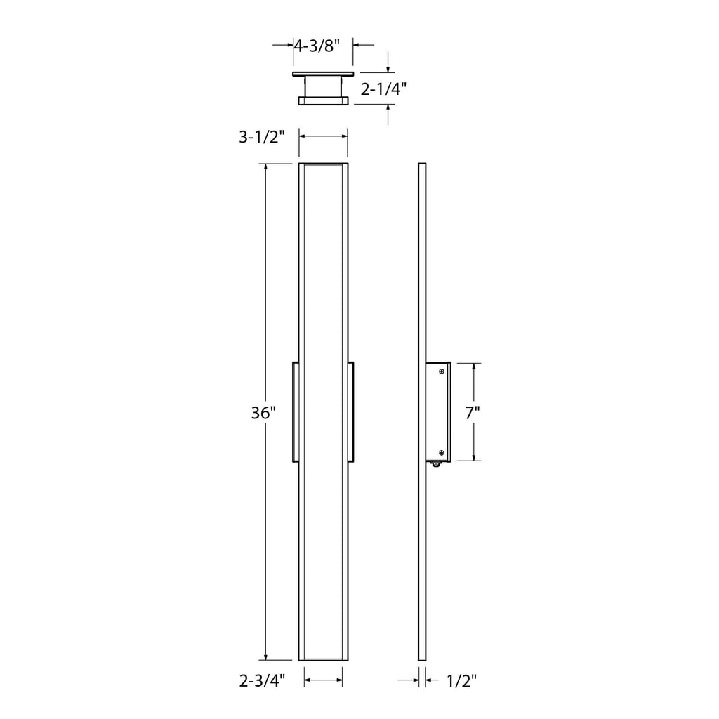 Slim decorative Outdoor modern wall sconce 5CCT