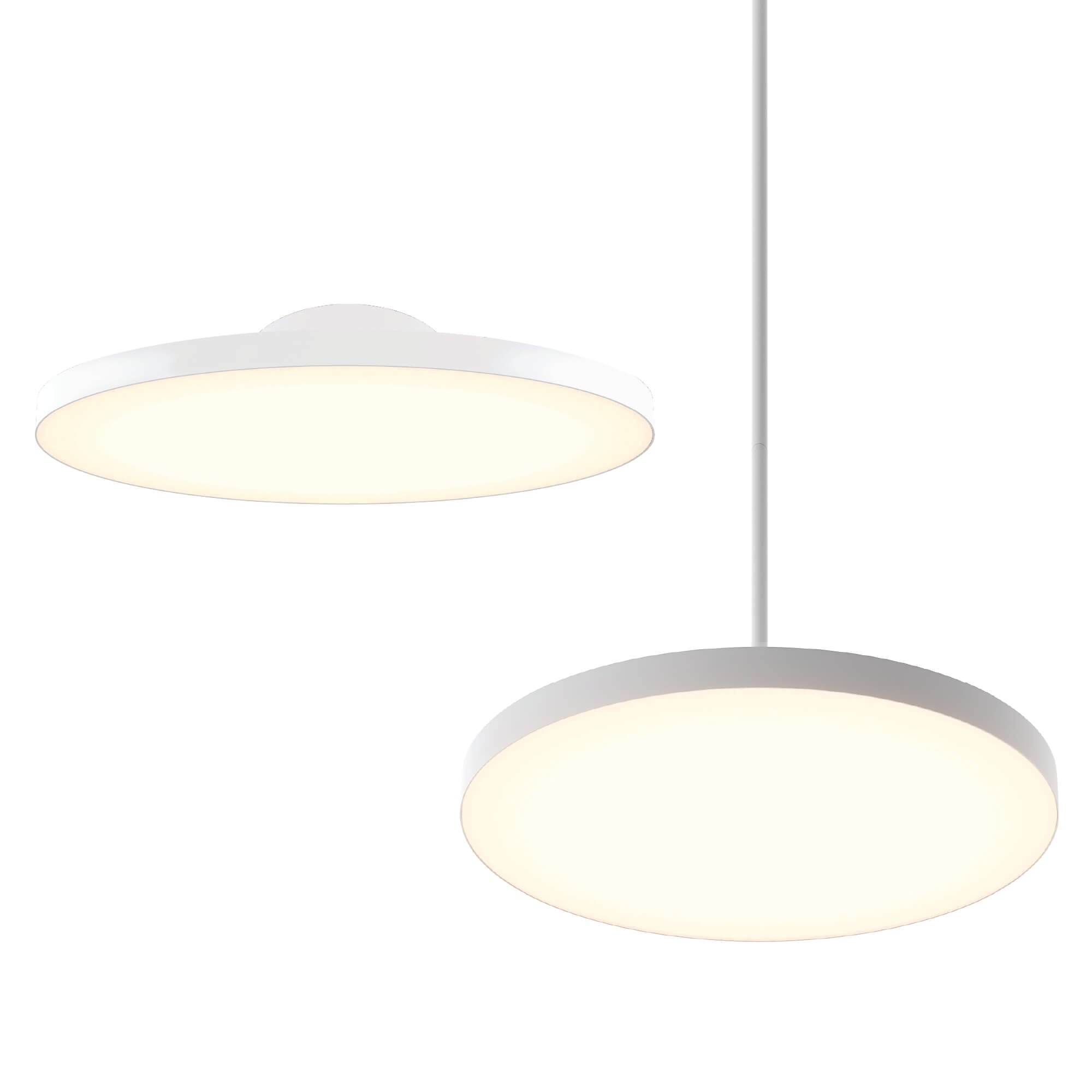 21in Trimless 2-in-1 with Stems, 5CCT, 120-347V, 0-10V/Triac - Black