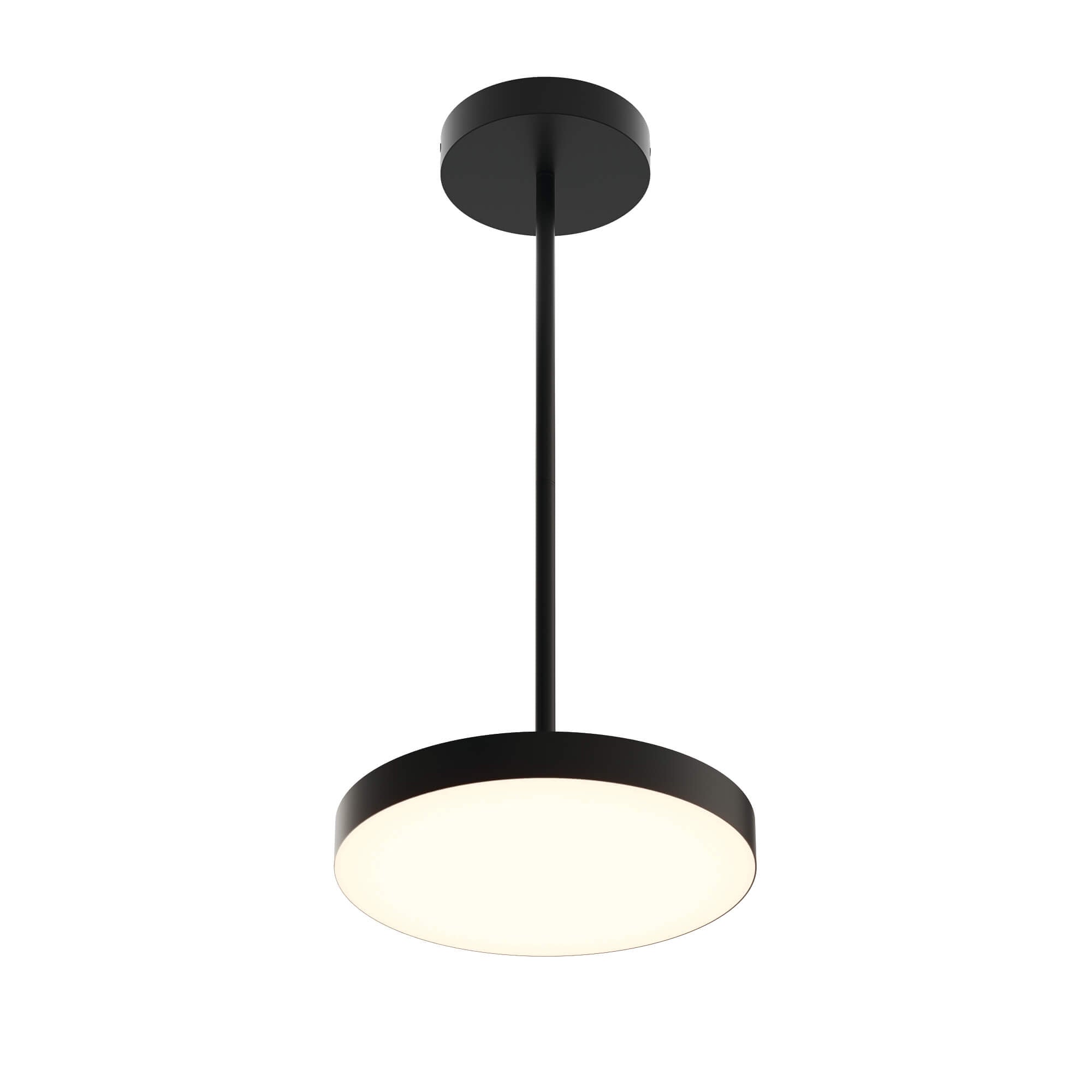 12in trimless 2in1 with stems, 5CCT, 120-347v, 0-10v/Triac - Black