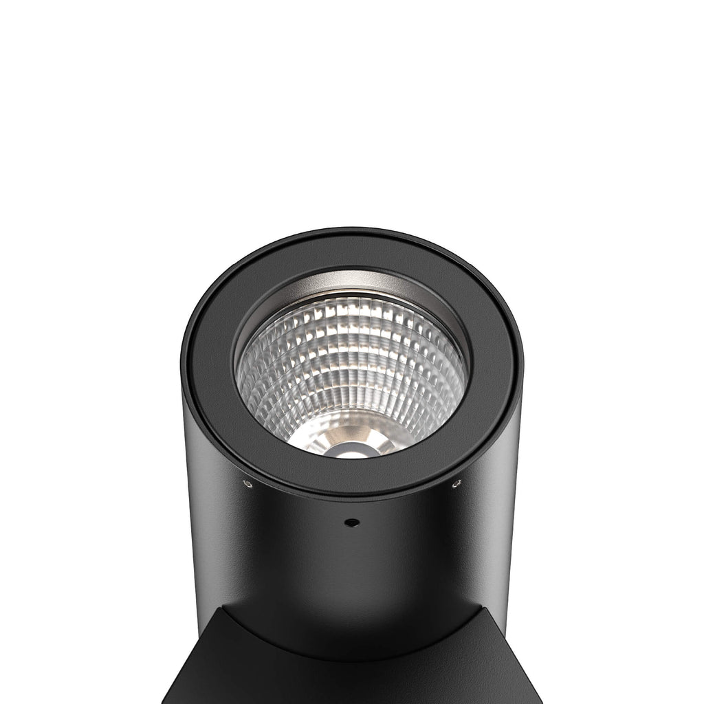 4in Round Wall Sconce, 120-347v, 0-10v dim - Black