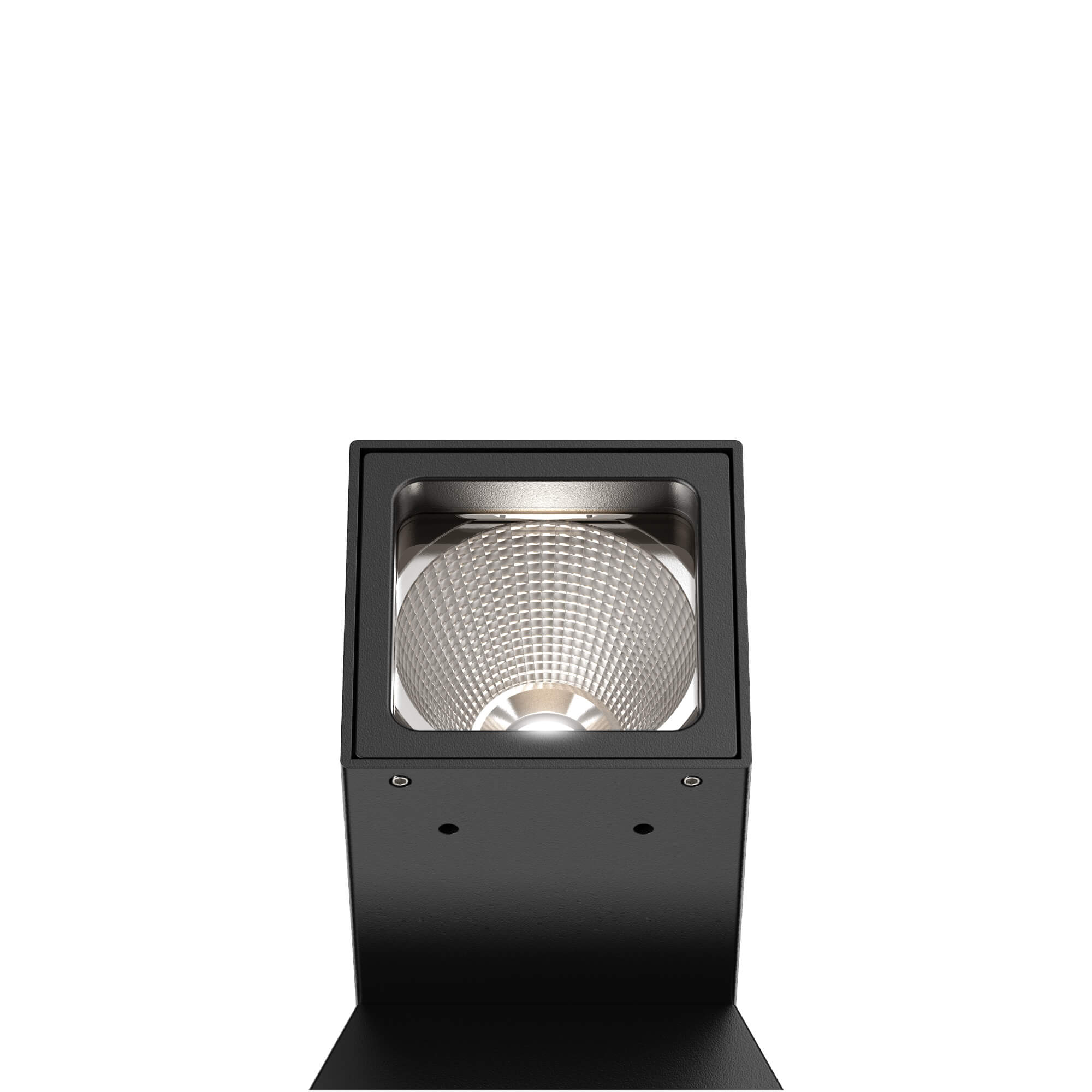 4in Square Wall Sconce, 120-347v, 0-10v dim - Black