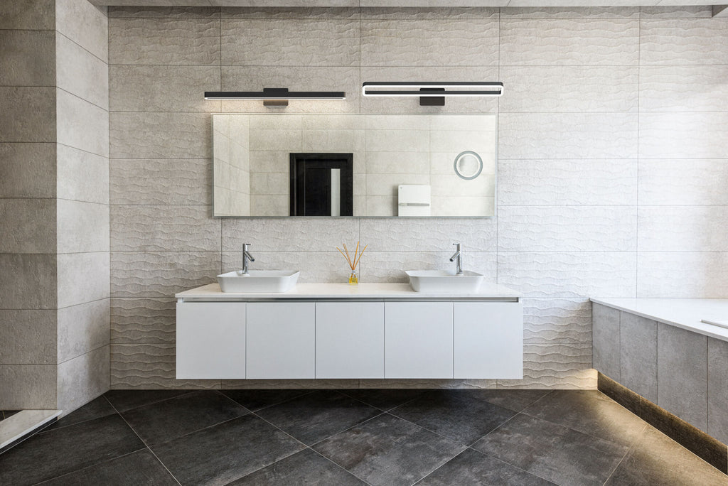 Rectangular swivel vanity wall sconce